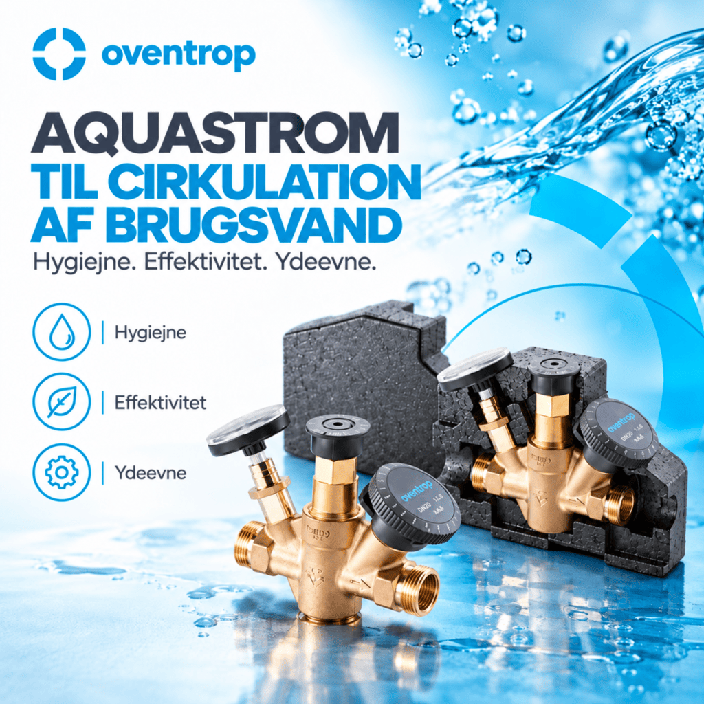 Oventrop Aquastrom-ventiler til cirkulation af brugsvand